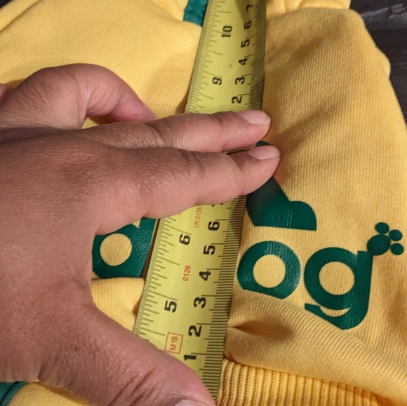Adidog yellow and green jumpsuit for small dogs never worn - Picture 3 of 4
